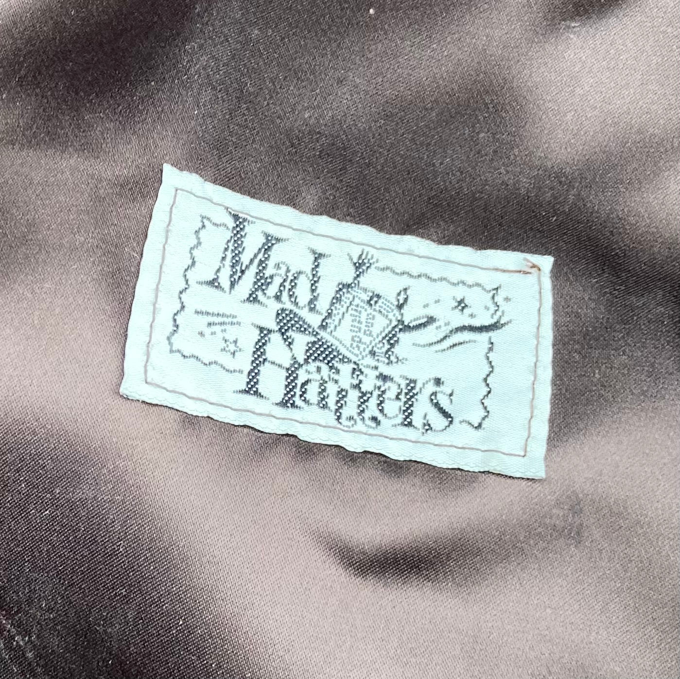 Unique Mad Hatters Millinery Brown Velvet with Silk Flowers Winter Hat