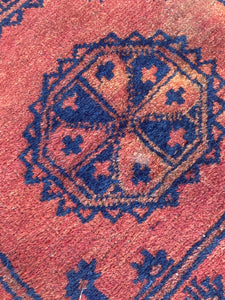 Rug Wool Runner Afghan Khal Mohammedi Hand Knotted Tribal Nomad Red & Black Long