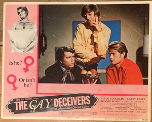 The Gay Deceivers Lobby Card 1969 Movie Memorabilia Vintage Film Advertising