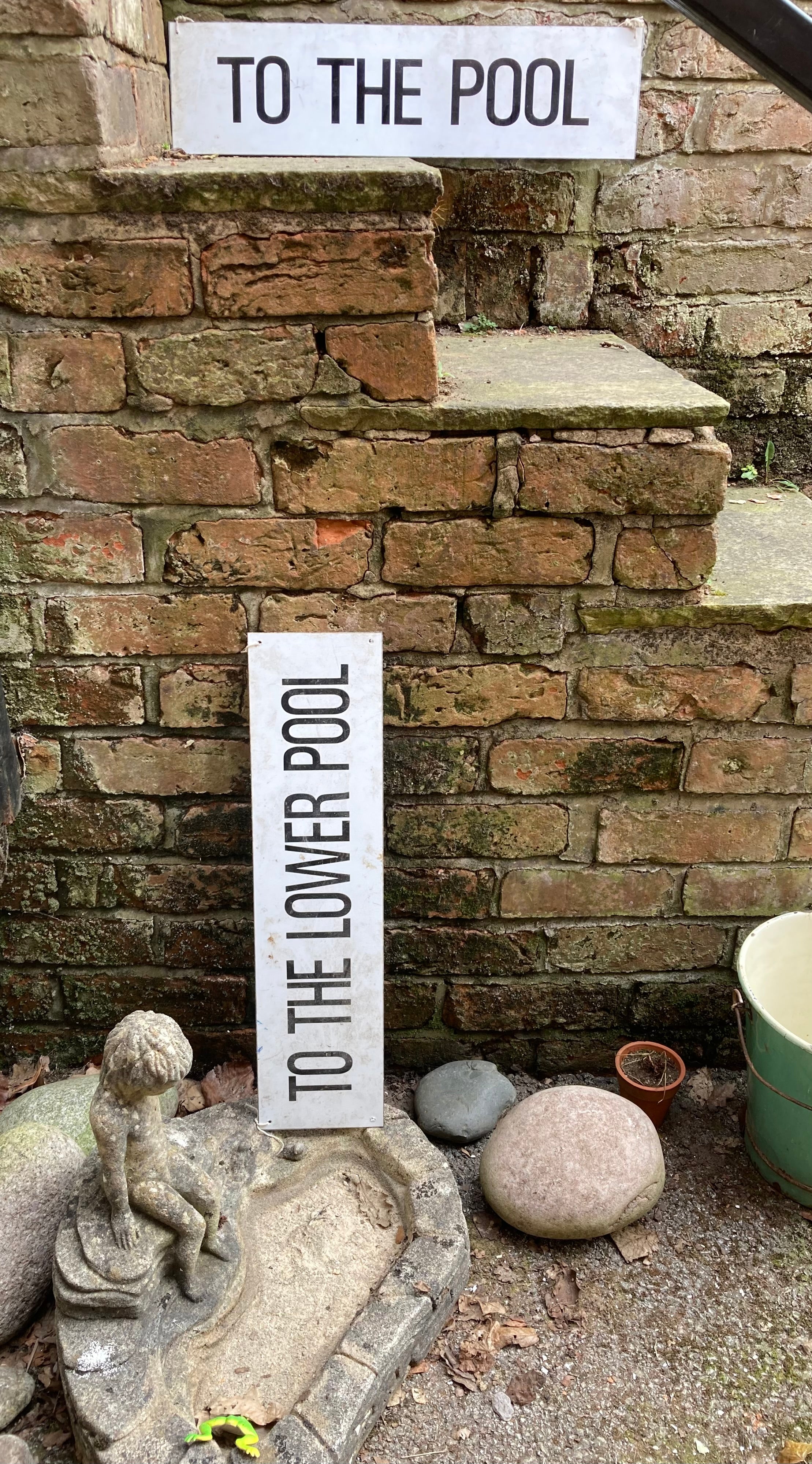 Reclaimed Metal Swimming Pool Signs