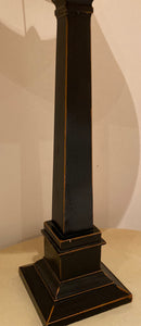 Laura Ashley Henshaw Lamp Base Tall Wooden Column Table 16" High Distressed