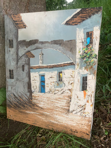 Oil On Canvas Painting - Mediterranean, Signed by The Artist “nieto”