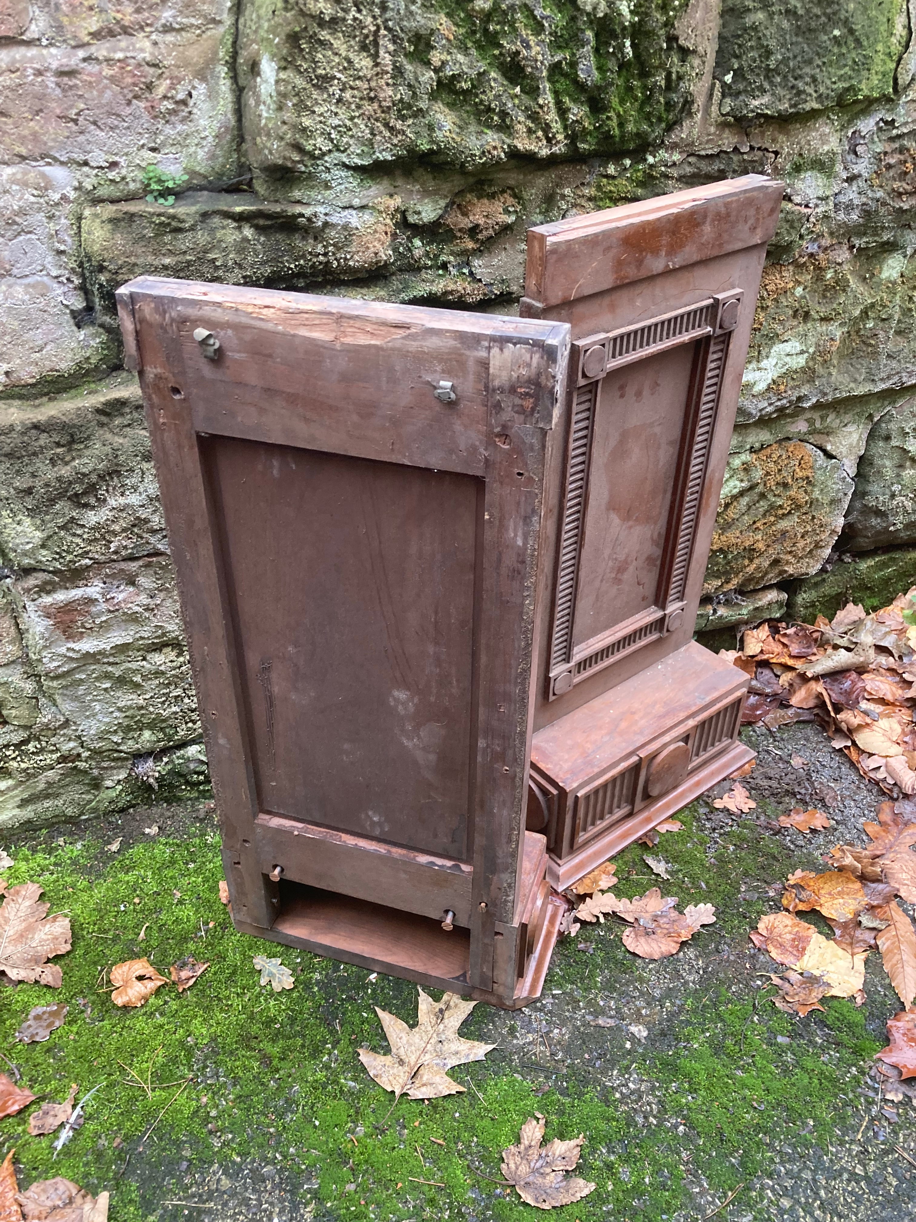 Pair of Salvaged Oak Furniture Panels Architectural … Off Fireplace or Pulpit perhaps ? Arts & Crafts Style