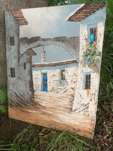 Oil On Canvas Painting - Mediterranean, Signed by The Artist “nieto”