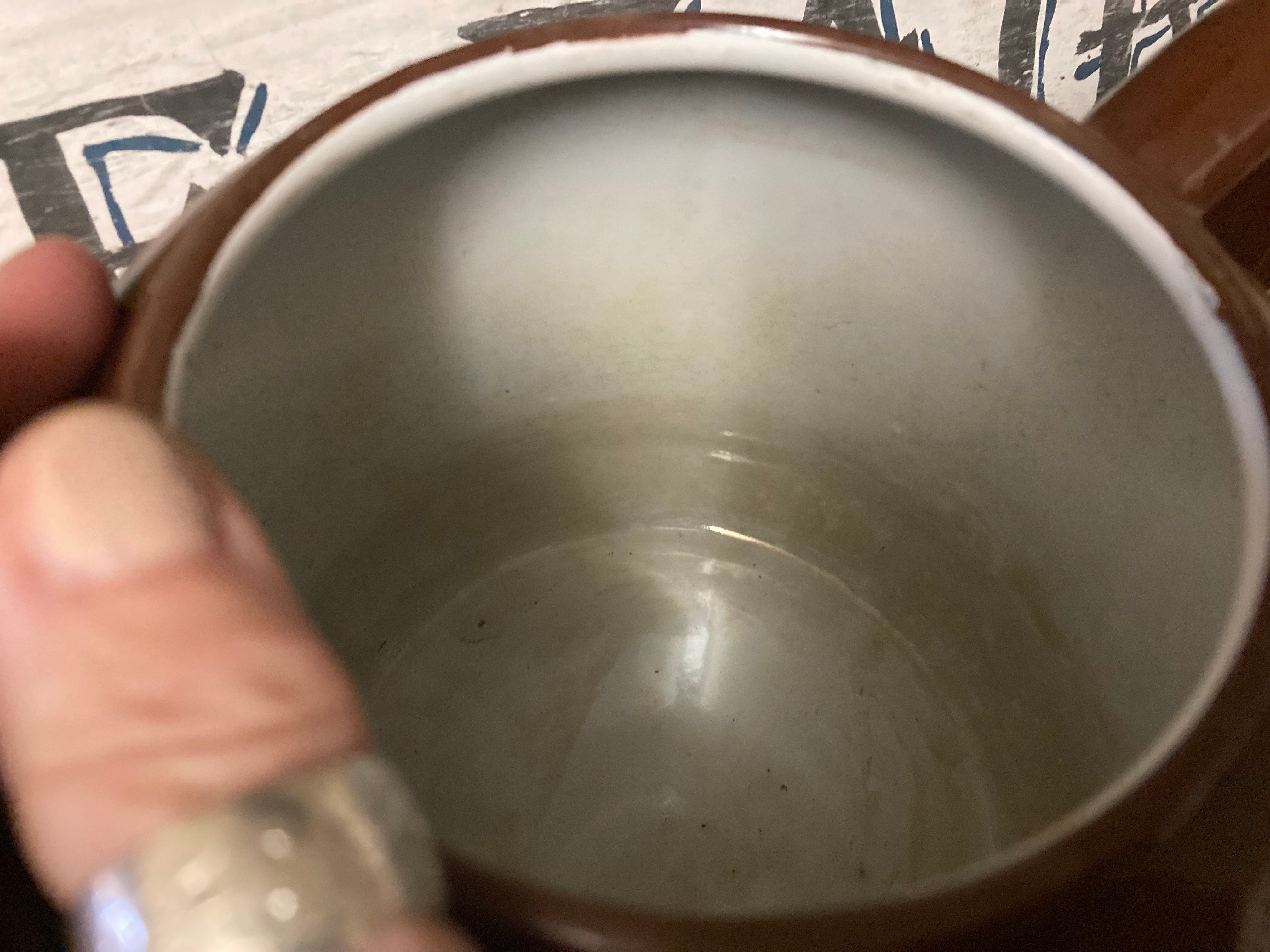 Vintage Teapot / Kettle Brown Enamel