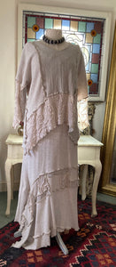 Peruzzi Cream Knitted Unique 2 Piece Suit Skirt & Top