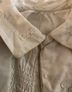 Antique Cotton Baby’s Smock, Pleated & Embroidered Shirt