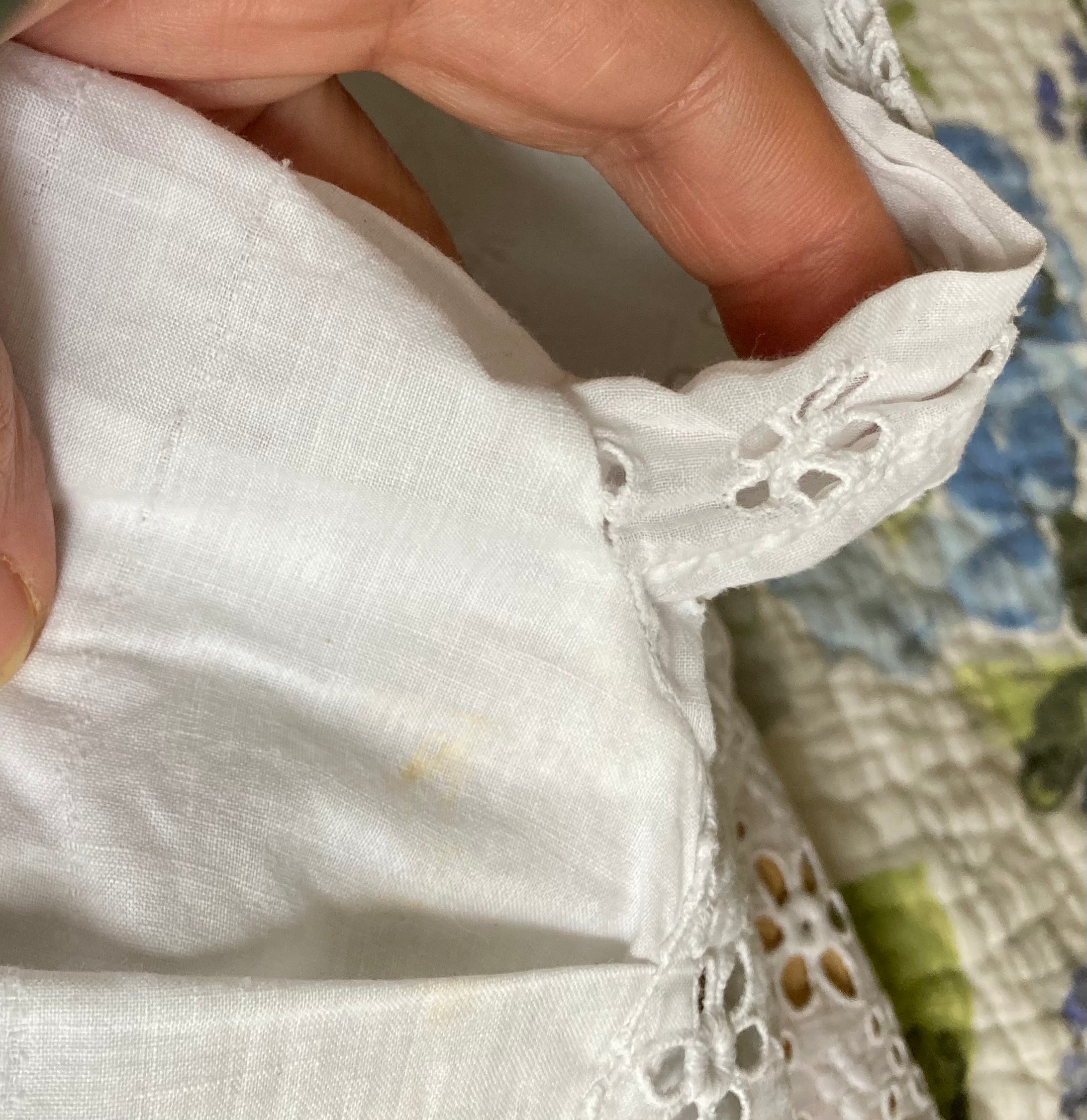 Vintage / Antique Babies / Dolls Dress Broderie Anglaise White Cotton