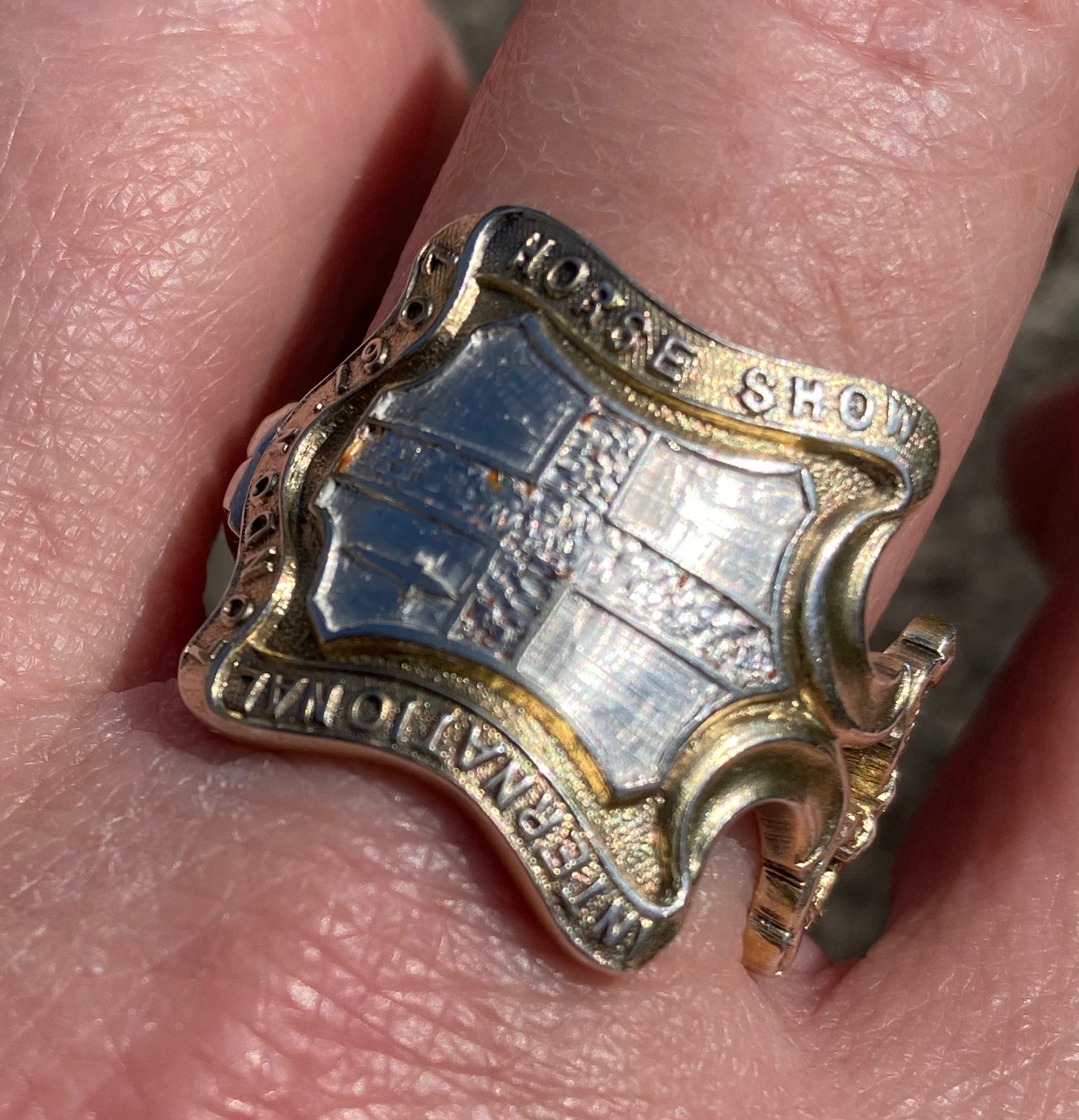 Antique 1907 International Horse Show Men’s Ring Equestrian Interest Reworked Elkington Silver Spoon Full Hallmarks