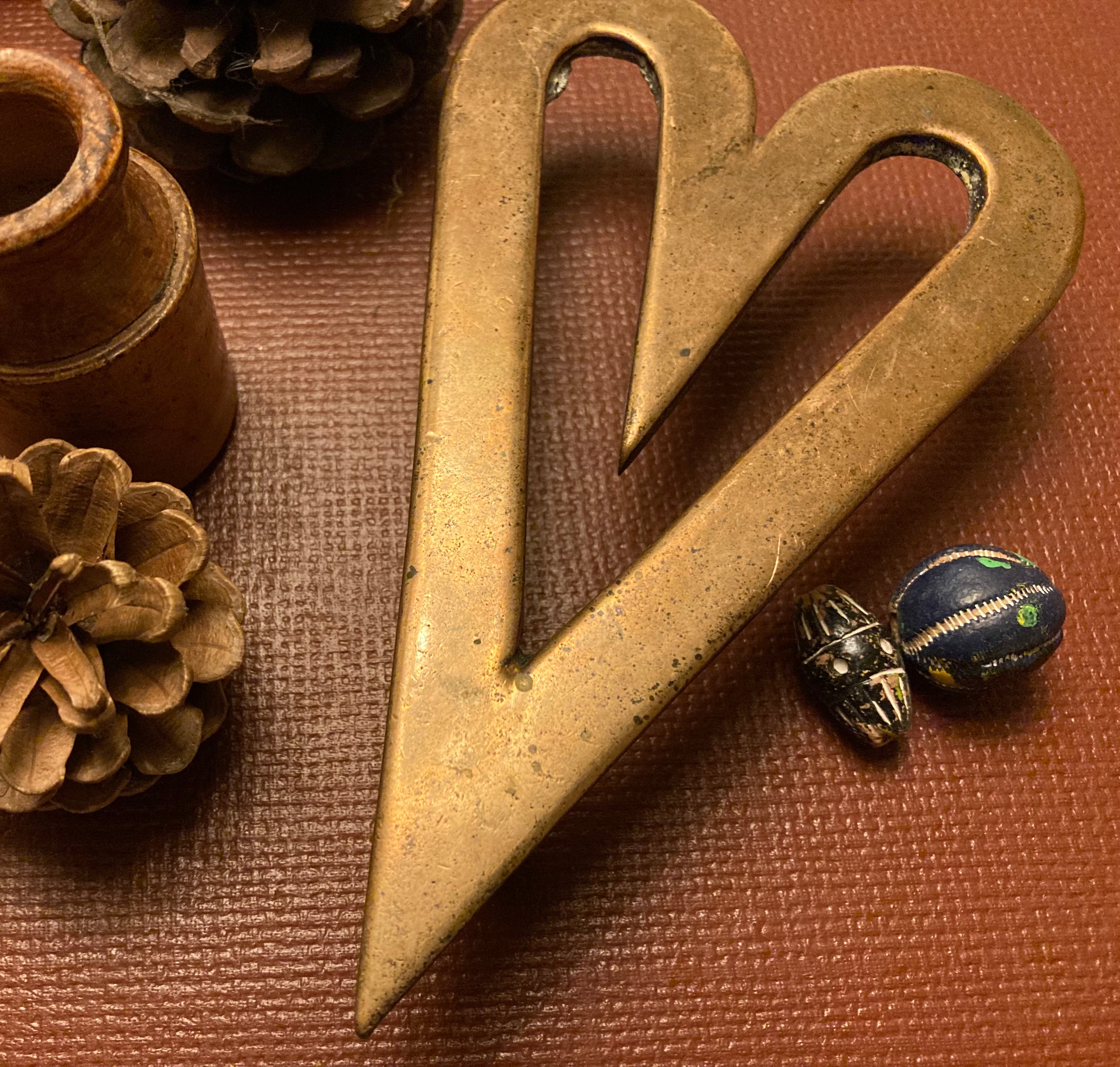 Antique Copper Heart Shaped Ironing Trivet … Folk Art / Arts & Crafts, England