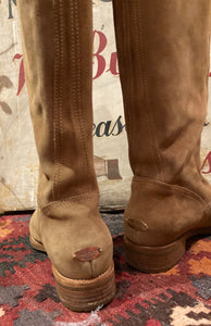 Vintage Jimmy Choo Boots Knee High Suede Distressed Boho Styling