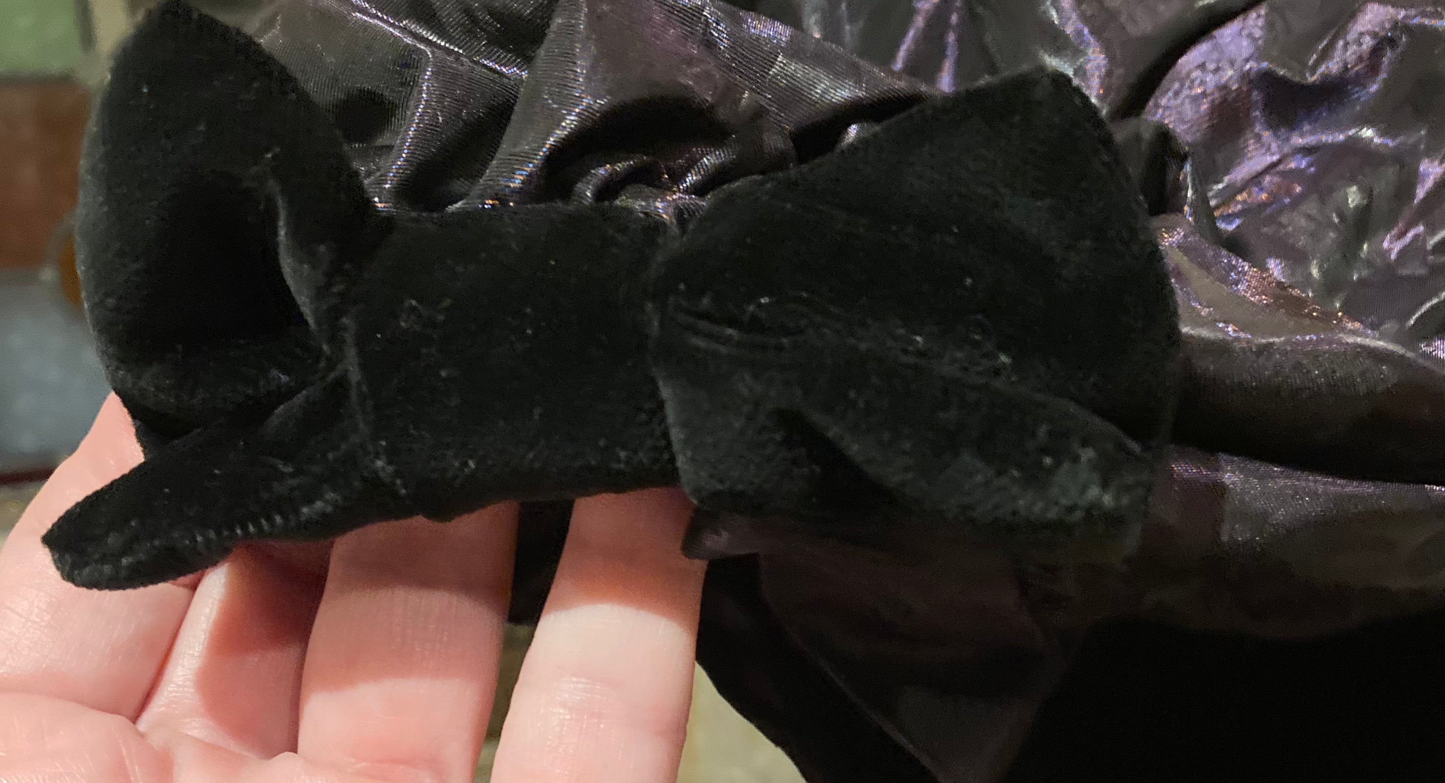 Laura Ashley Ball Gown Dress Party Glam Rock Vintage Taffeta Black Purple Velvet