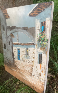 Oil On Canvas Painting - Mediterranean, Signed by The Artist “nieto”