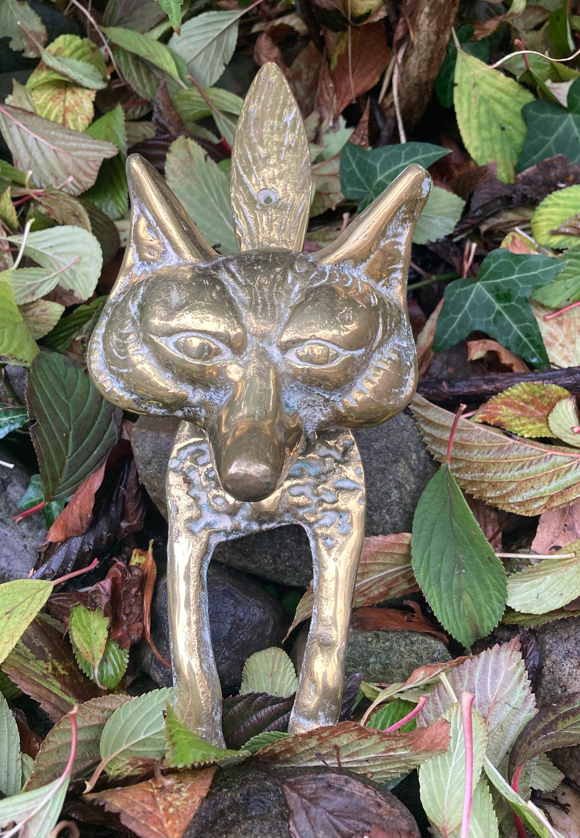 Mr Foxy Antique Reclaimed Brass Door Knocker
