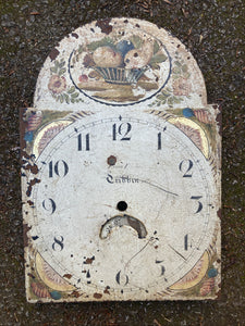 Antique Grandfather Longcase Clock Dial / Face … lovely display interior design item
