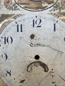Antique Grandfather Longcase Clock Dial / Face … lovely display interior design item