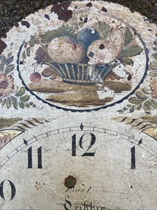 Antique Grandfather Longcase Clock Dial / Face … lovely display interior design item