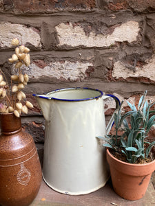 Shabby Chic Enamel Jug Vintage 1950’s Flowers / Floral