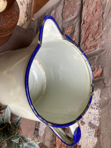 Shabby Chic Enamel Jug Vintage 1950’s Flowers / Floral