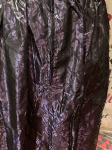 Laura Ashley Ball Gown Dress Party Glam Rock Vintage Taffeta Black Purple Velvet