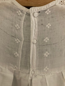 Vintage / Antique Babies / Dolls Dress Broderie Anglaise White Cotton