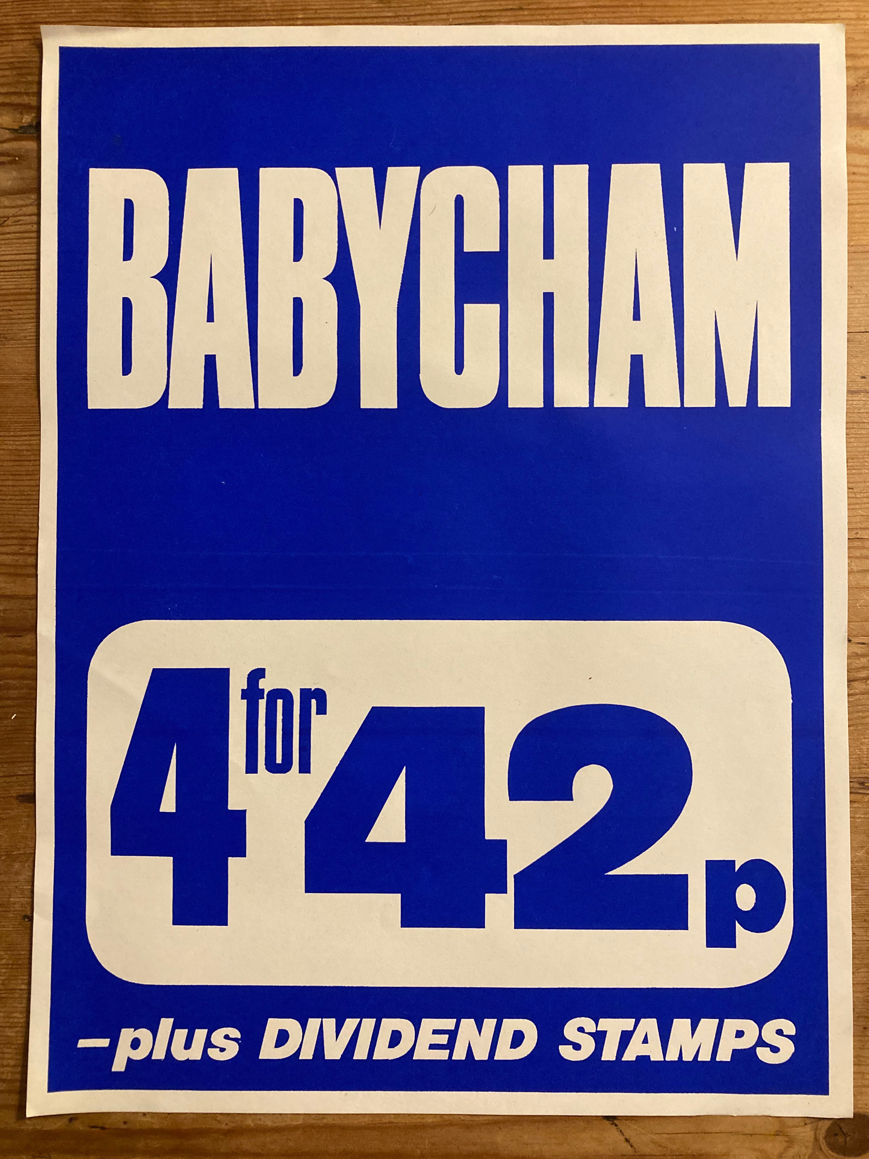 Original Babycham Drink Advertising Poster 1970’s