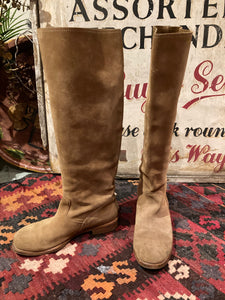 Vintage Jimmy Choo Boots Knee High Suede Distressed Boho Styling