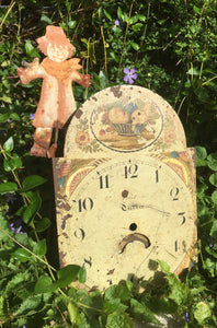 Antique Grandfather Longcase Clock Dial