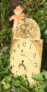 Antique Grandfather Longcase Clock Dial